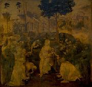 LEONARDO da Vinci Adoration of the Magi oil on canvas